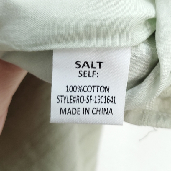 Salt By ROOLEE Pistachio Ruffle Puff Sleeve Feminine Modest Top - Picture 8 of 14